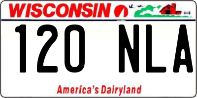 WI license plate 120NLA