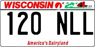 WI license plate 120NLL