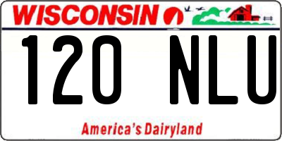 WI license plate 120NLU