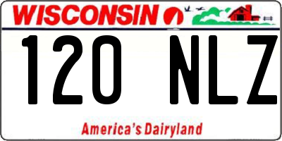 WI license plate 120NLZ