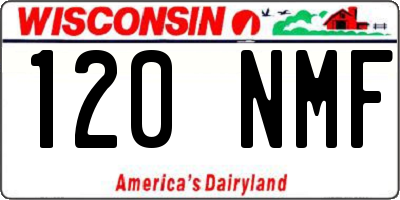 WI license plate 120NMF