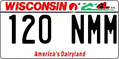 WI license plate 120NMM