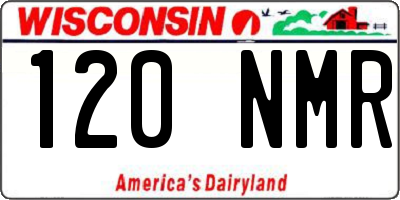 WI license plate 120NMR
