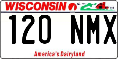 WI license plate 120NMX