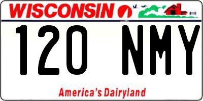 WI license plate 120NMY