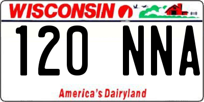 WI license plate 120NNA
