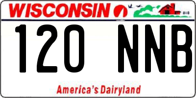 WI license plate 120NNB