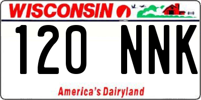 WI license plate 120NNK