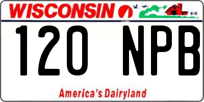 WI license plate 120NPB