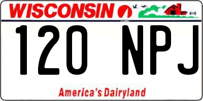 WI license plate 120NPJ