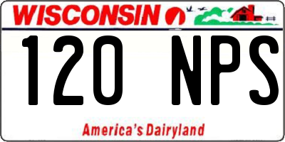 WI license plate 120NPS
