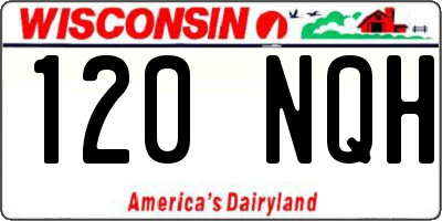 WI license plate 120NQH