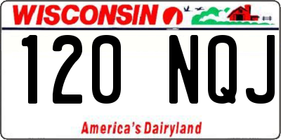 WI license plate 120NQJ