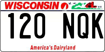 WI license plate 120NQK