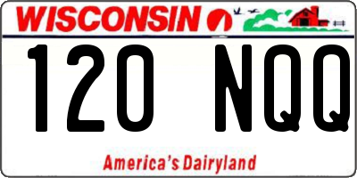 WI license plate 120NQQ
