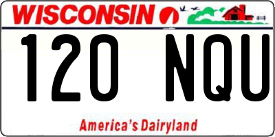WI license plate 120NQU