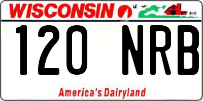 WI license plate 120NRB