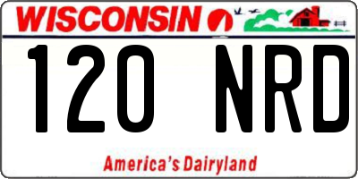 WI license plate 120NRD