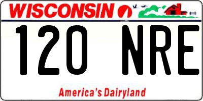 WI license plate 120NRE