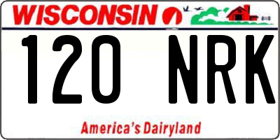 WI license plate 120NRK