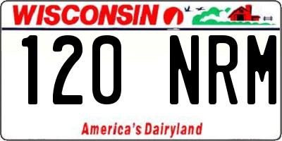 WI license plate 120NRM