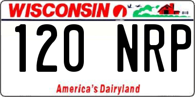 WI license plate 120NRP