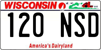 WI license plate 120NSD