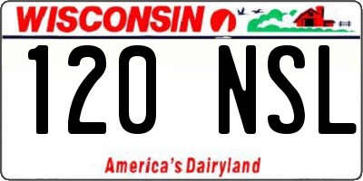 WI license plate 120NSL