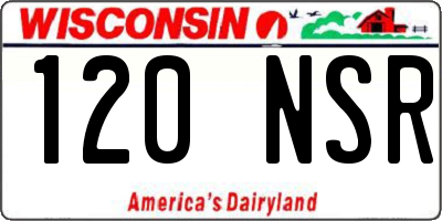 WI license plate 120NSR