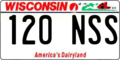 WI license plate 120NSS