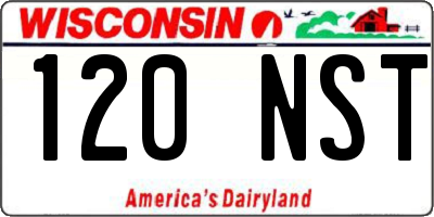 WI license plate 120NST