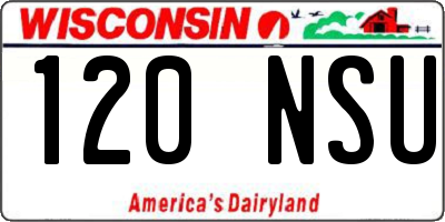 WI license plate 120NSU