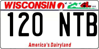 WI license plate 120NTB