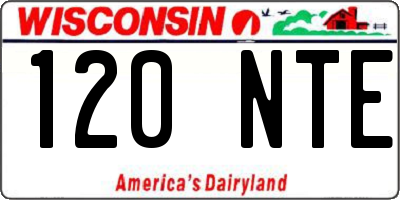 WI license plate 120NTE