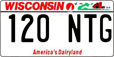 WI license plate 120NTG