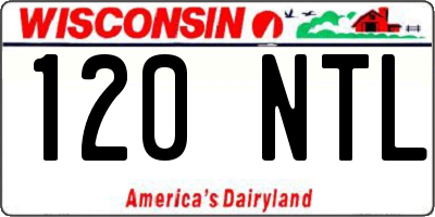 WI license plate 120NTL