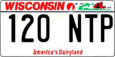 WI license plate 120NTP