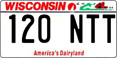 WI license plate 120NTT