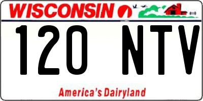 WI license plate 120NTV