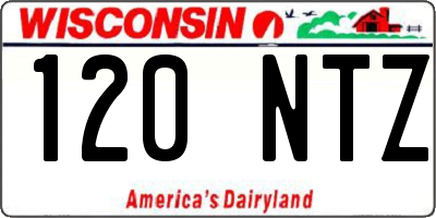 WI license plate 120NTZ