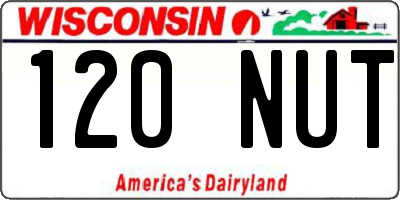 WI license plate 120NUT