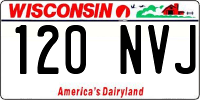 WI license plate 120NVJ