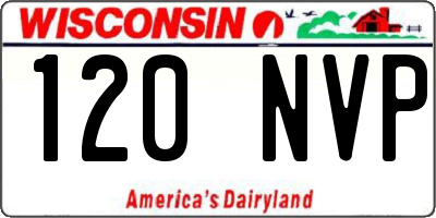 WI license plate 120NVP