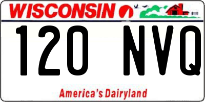 WI license plate 120NVQ