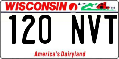 WI license plate 120NVT