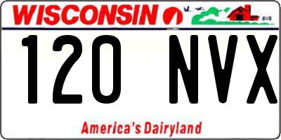 WI license plate 120NVX