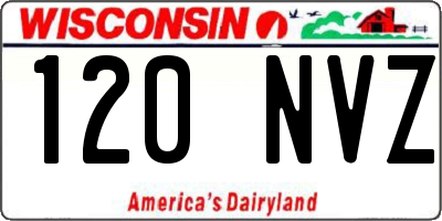 WI license plate 120NVZ