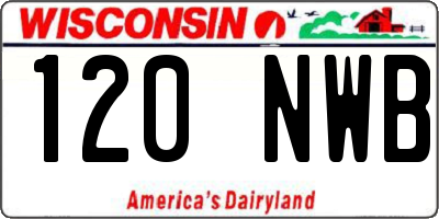 WI license plate 120NWB
