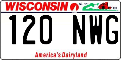 WI license plate 120NWG