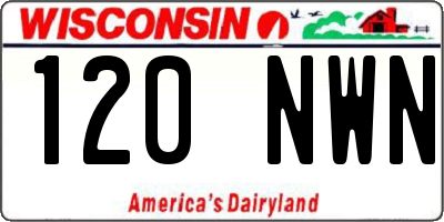 WI license plate 120NWN